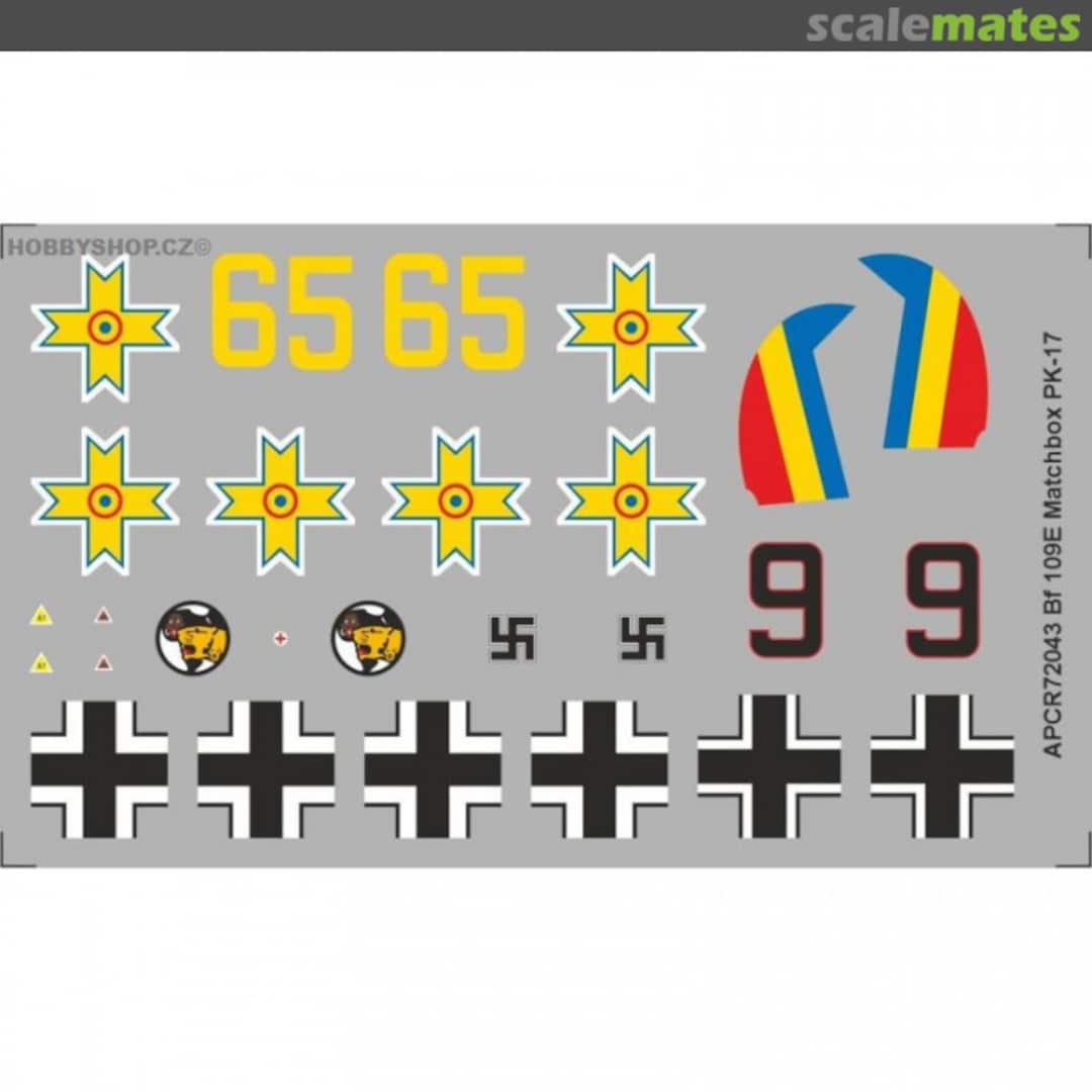 Boxart Bf 109E Matchbox PK-17 APCR72043 APC Decals Boxart Bf 109E Matchbox PK-17 APCR72043 APC Decals