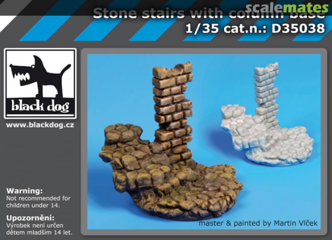 Boxart Stone stairs with column base D35038 Black Dog Boxart Stone stairs with column base D35038 Black Dog
