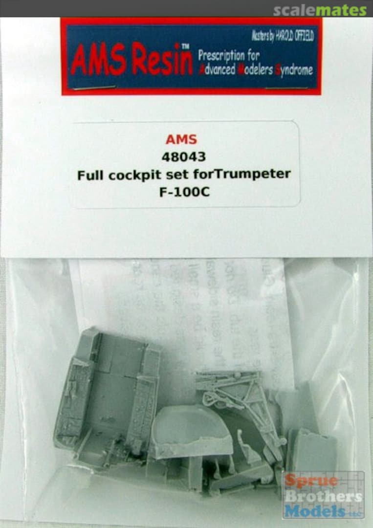 Boxart F-100C Super Sabre Cockpit Set 48043 AMS Resin