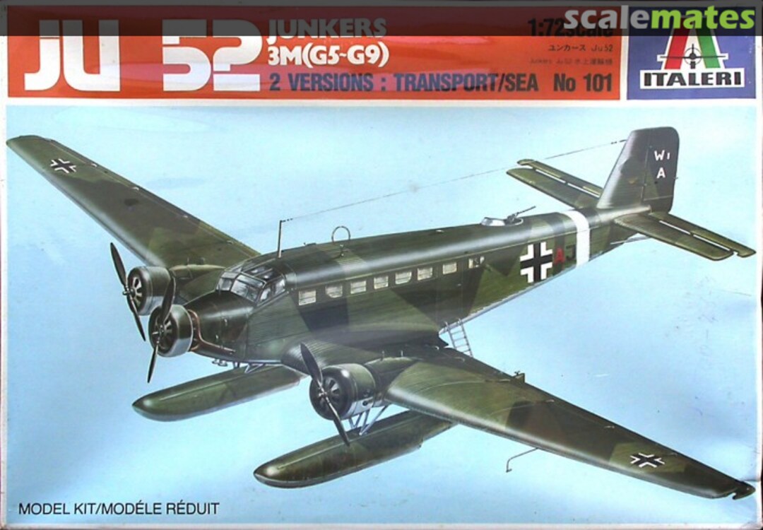Boxart Ju 52 Junkers 3m(G5-G9) 101 Italeri Boxart Ju 52 Junkers 3m(G5-G9) 101 Italeri