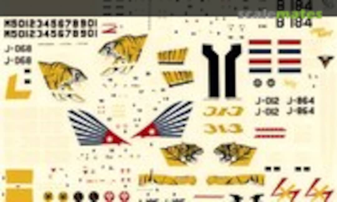 1:72 Hawker Hunter Mk4/6 F-16A 3 Harvard IIB P-40N, B-10 RNEIAF. (Dutch Decal 72020) 72020