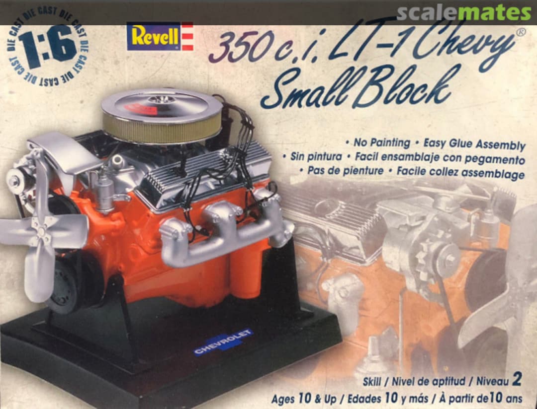 Boxart 350 c.i. LT-1 Chevy Small Block Engine 85-1566 Revell Boxart 350 c.i. LT-1 Chevy Small Block Engine 85-1566 Revell