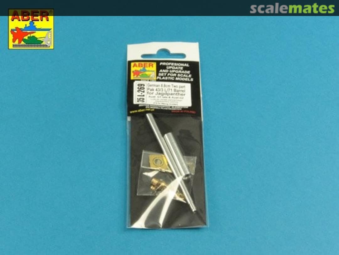 Boxart 8.8 cm Two Part Pak 43/3 L/71 Barrel for Jagdpanther 35 L-269 Aber Boxart 8.8 cm Two Part Pak 43/3 L/71 Barrel for Jagdpanther 35 L-269 Aber