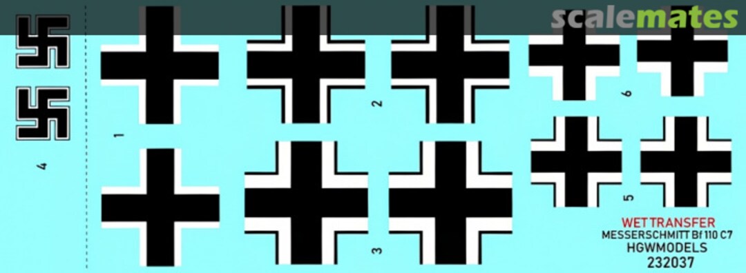 Boxart Messerschmitt Bf 110 C-7 Crosses 232037 HGW Models Boxart Messerschmitt Bf 110 C-7 Crosses 232037 HGW Models