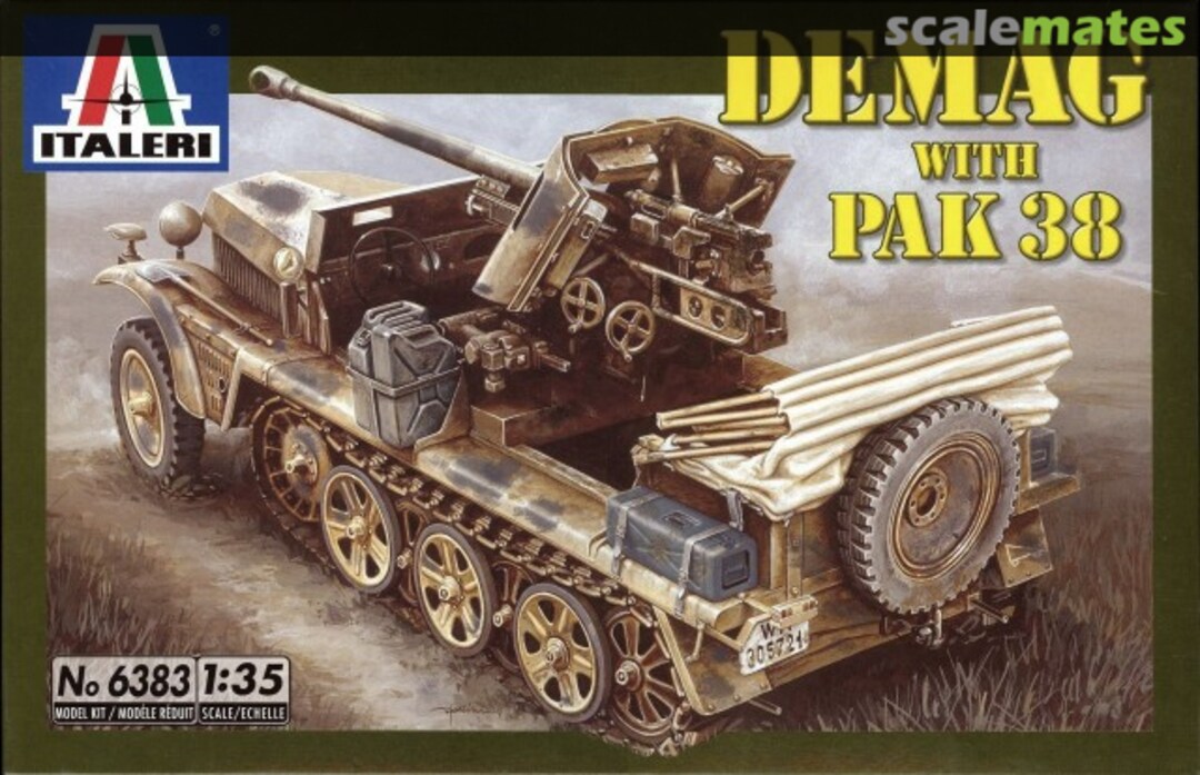 Boxart Demag with PaK 38 6383 Italeri Boxart Demag with PaK 38 6383 Italeri