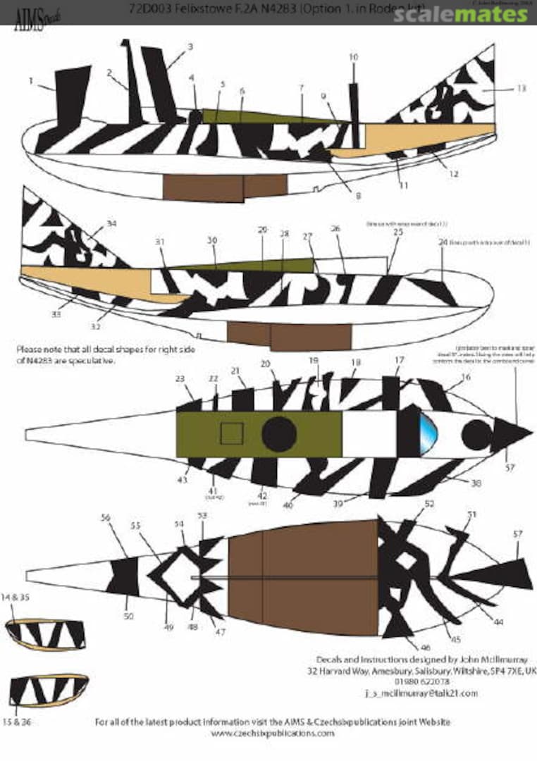 Boxart Felixstowe F.2A N4283 72D003 AIMS Boxart Felixstowe F.2A N4283 72D003 AIMS