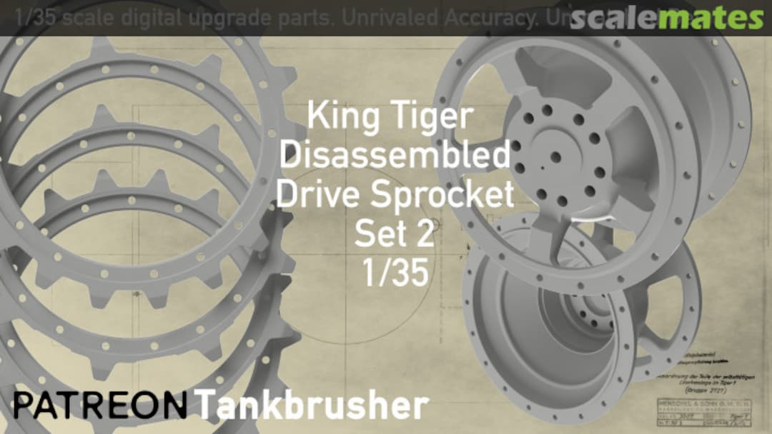 Boxart King Tiger Dissasembled Drive Sprocket Type 2 352401010 Tankbrusher Scale Modeling Boxart King Tiger Dissasembled Drive Sprocket Type 2 352401010 Tankbrusher Scale Modeling