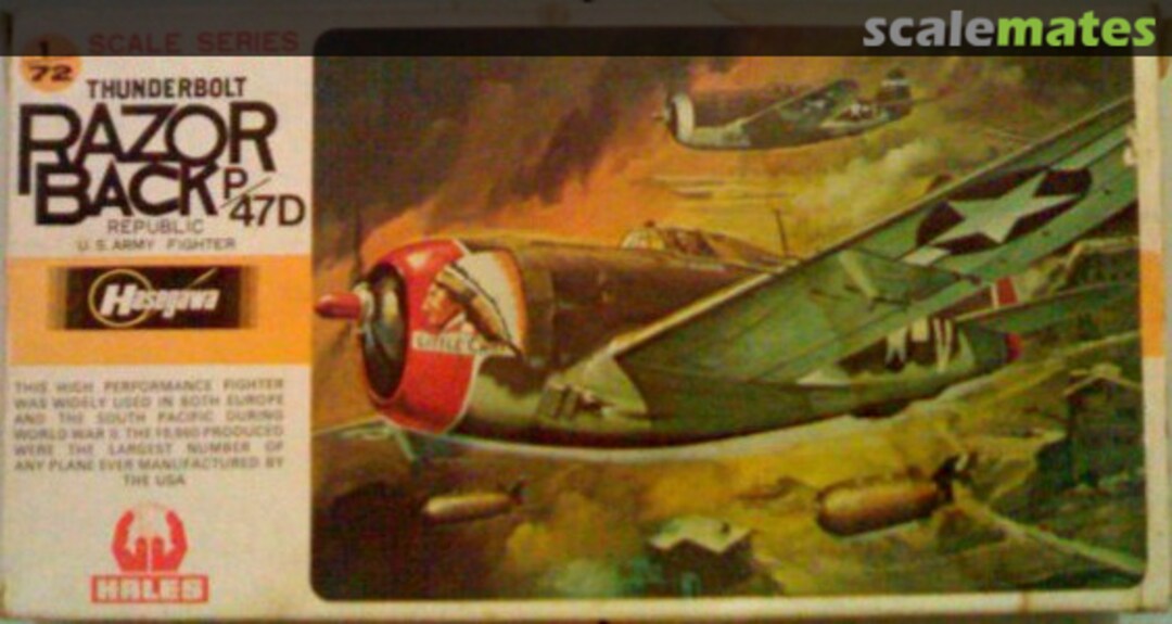 Boxart Thunderbolt Razorback P/47D Republic JS-093 Hasegawa/Hales Boxart Thunderbolt Razorback P/47D Republic JS-093 Hasegawa/Hales