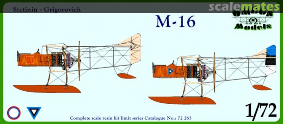 Boxart Stetinin - Grigorovich M-16 72263 Omega Models Boxart Stetinin - Grigorovich M-16 72263 Omega Models