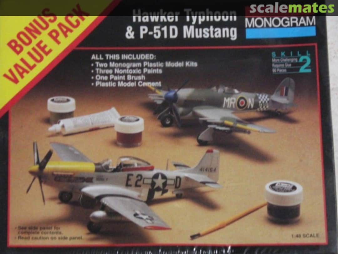 Boxart Hawker Typhoon & P-51D Mustang 6370 Monogram Boxart Hawker Typhoon & P-51D Mustang 6370 Monogram