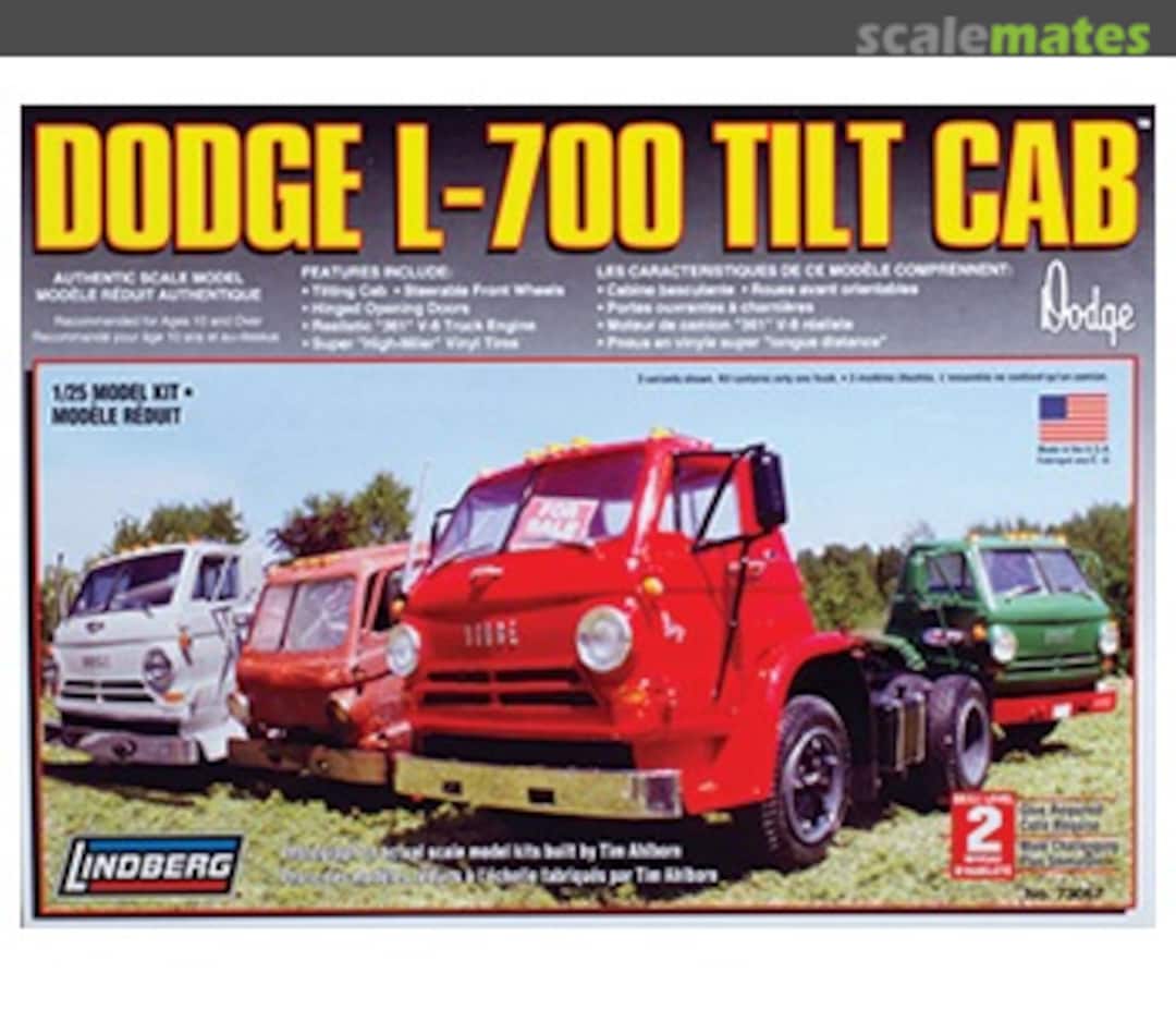 Boxart Dodge L-700 Tilt Cab 73067 Lindberg Boxart Dodge L-700 Tilt Cab 73067 Lindberg