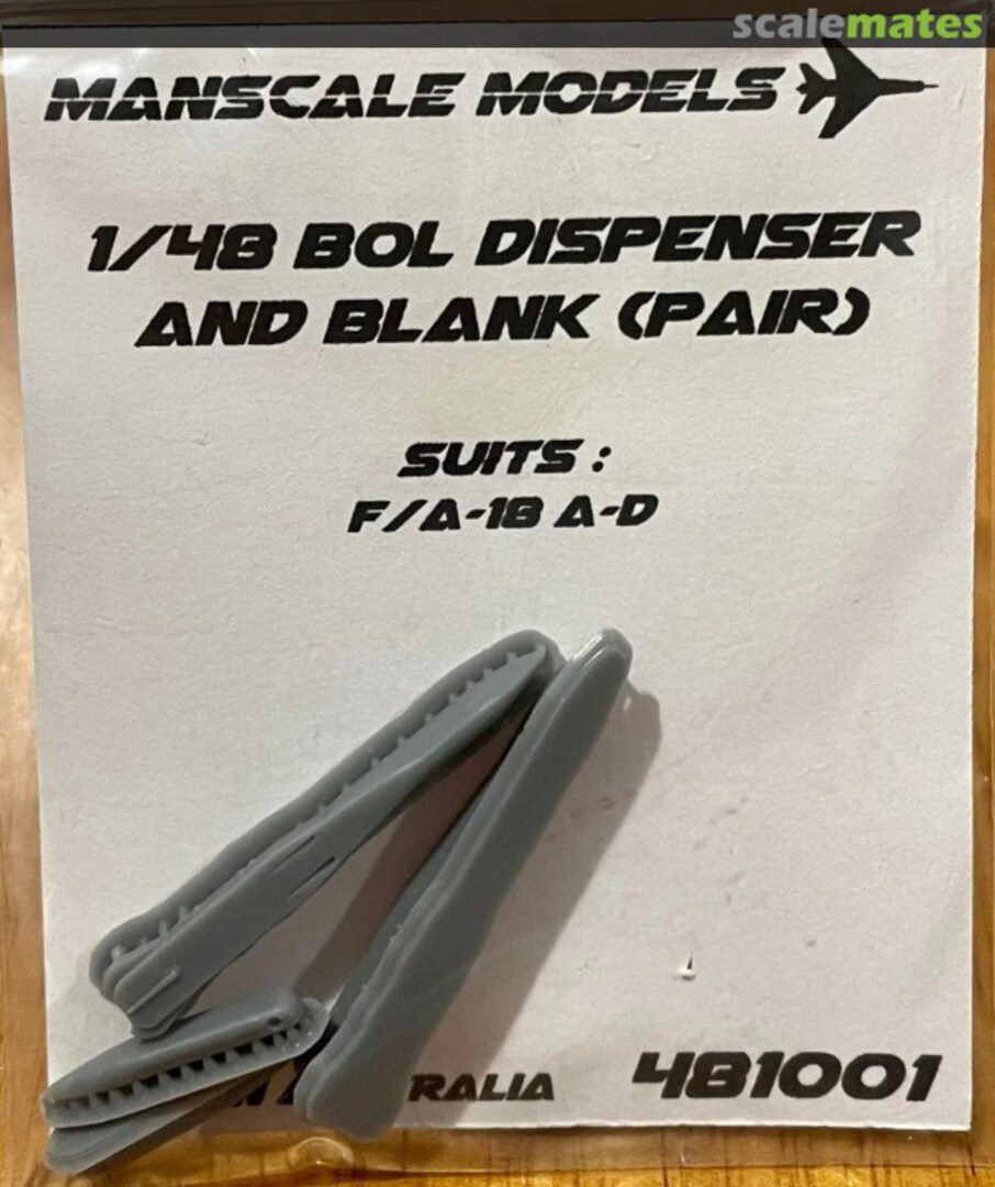 Boxart BOL Dispenser & Blank (Pair) 481001 Manscale Models Boxart BOL Dispenser & Blank (Pair) 481001 Manscale Models