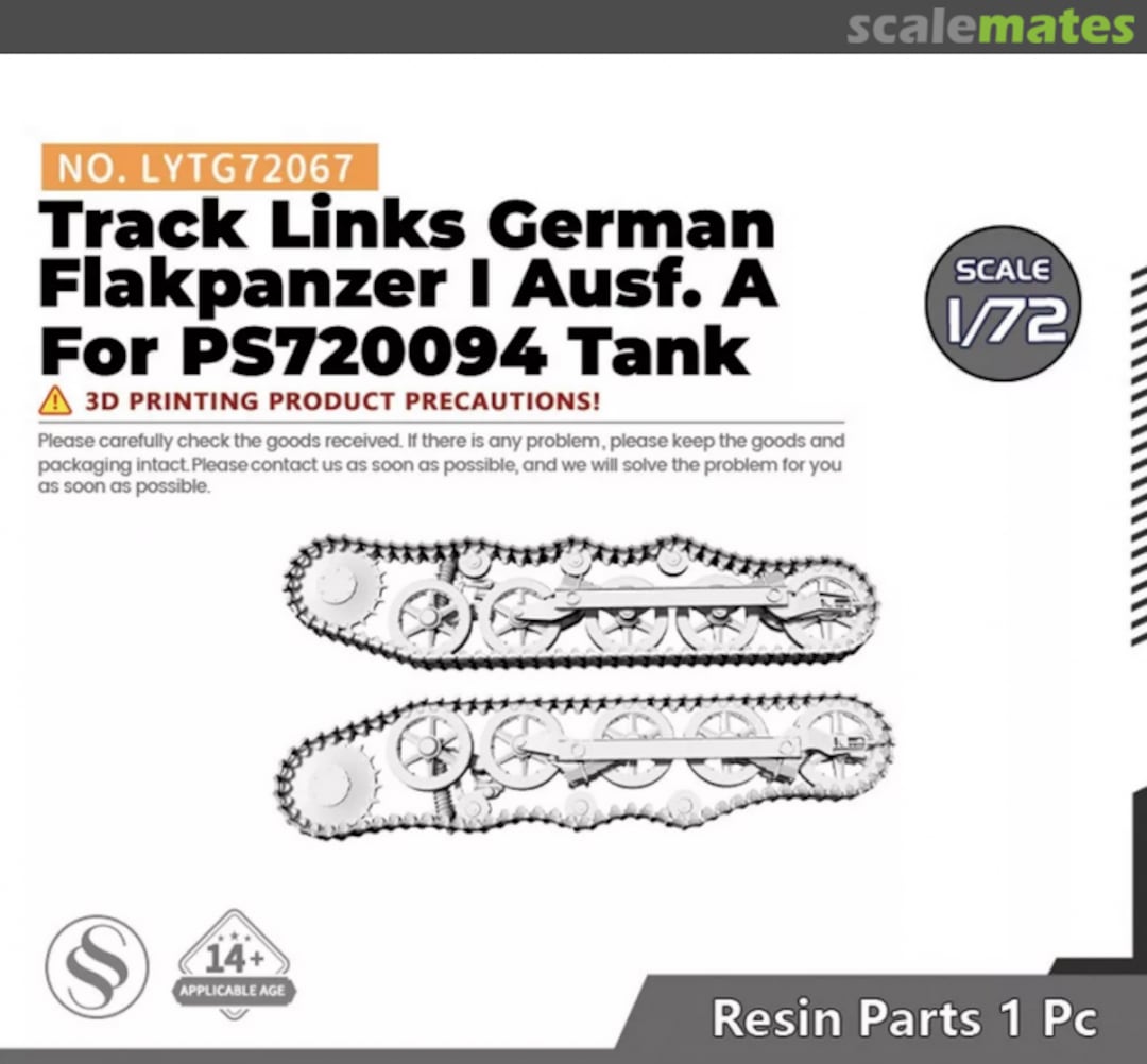 Boxart Track links german Flakpanzer I Ausf. A LYTG72067 SSMODEL Boxart Track links german Flakpanzer I Ausf. A LYTG72067 SSMODEL