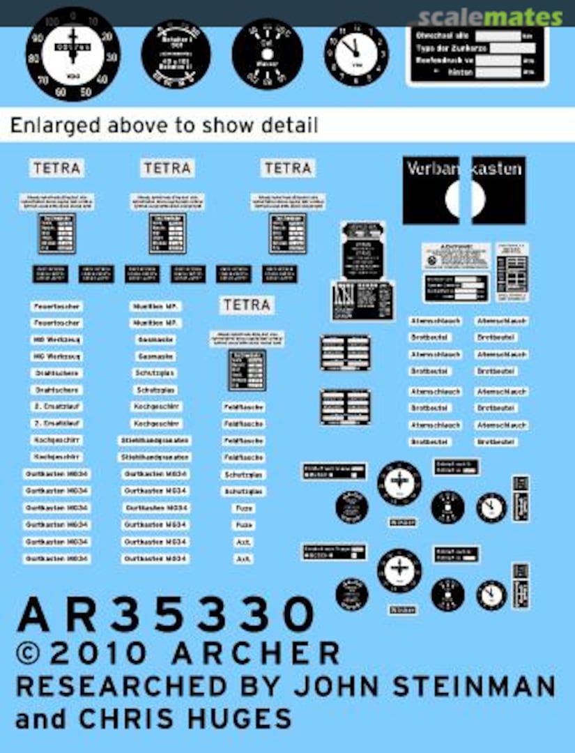Boxart Sd.Kfz. 221/223 Instruments and placards AR35330 Archer Boxart Sd.Kfz. 221/223 Instruments and placards AR35330 Archer