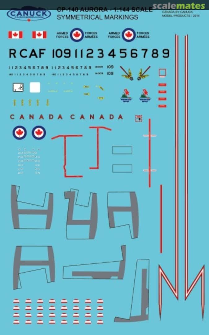 Boxart CP-140 Symmetrical Era Markings 004-144 Canuck Model Products Boxart CP-140 Symmetrical Era Markings 004-144 Canuck Model Products