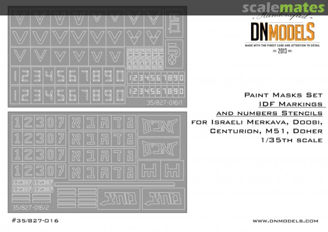 Boxart Paint Masks set IDF Markings and Numbers for Israeli Merkava, Doobi, Centurion, M51, Doher 35/827-016 DN Models Boxart Paint Masks set IDF Markings and Numbers for Israeli Merkava, Doobi, Centurion, M51, Doher 35/827-016 DN Models