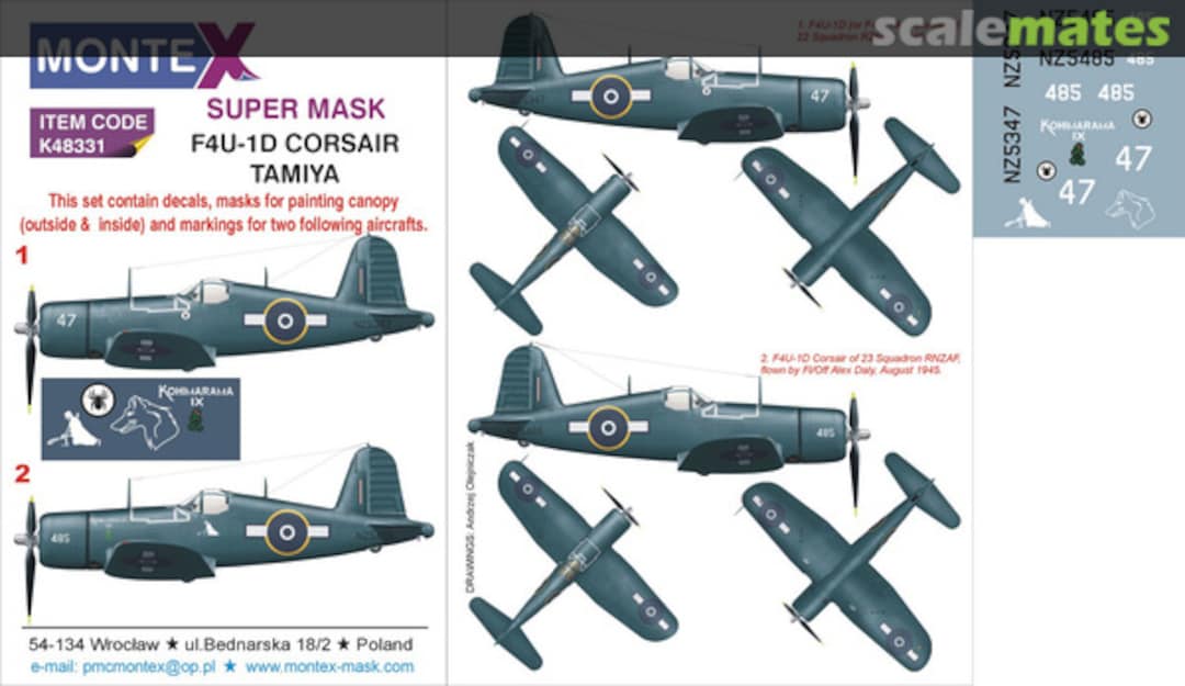 Boxart Vought F4U-1D Corsair K48331 Montex Boxart Vought F4U-1D Corsair K48331 Montex