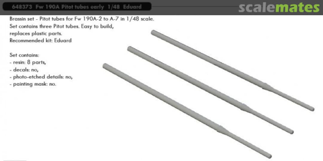 Boxart Fw 190A Pitot tubes early 648373 Eduard Boxart Fw 190A Pitot tubes early 648373 Eduard