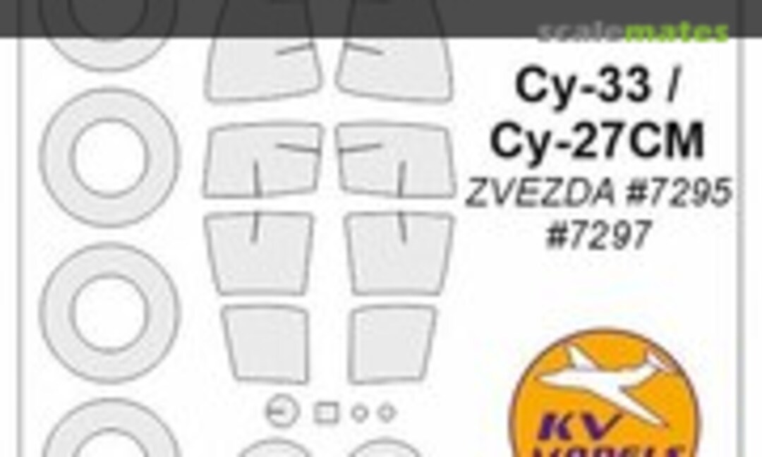 1:72 Painting Masks for Canopy Cockpit, Disks and Wheels Model Su-27SM/Su-33 (Zvezda/Revell) (KV Models 72169) 72169