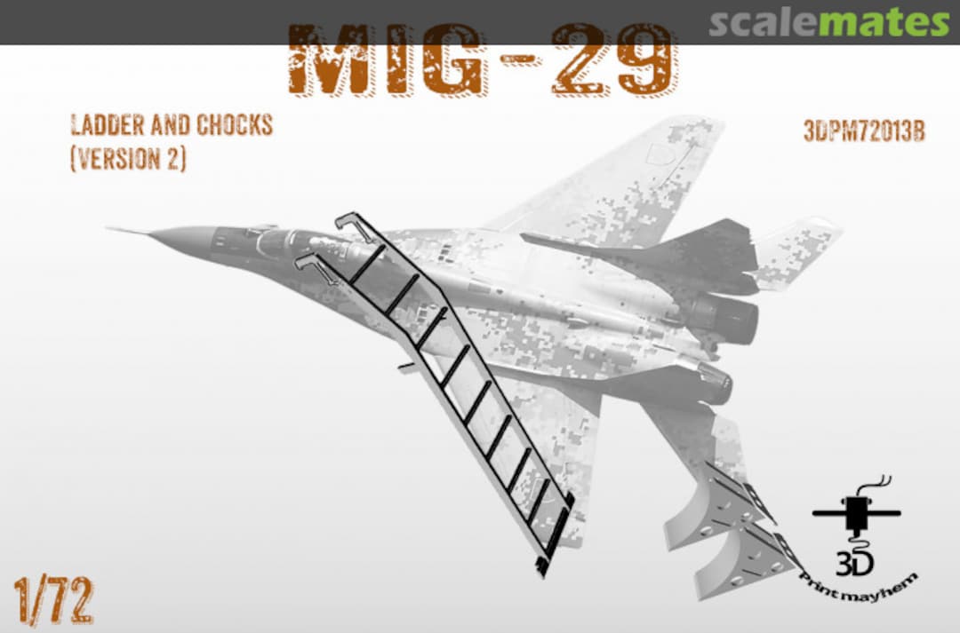 Boxart Boarding Ladder and Wheel chocks (Type 2) for Mig-29 3DPM72013B 3D Print Mayhem