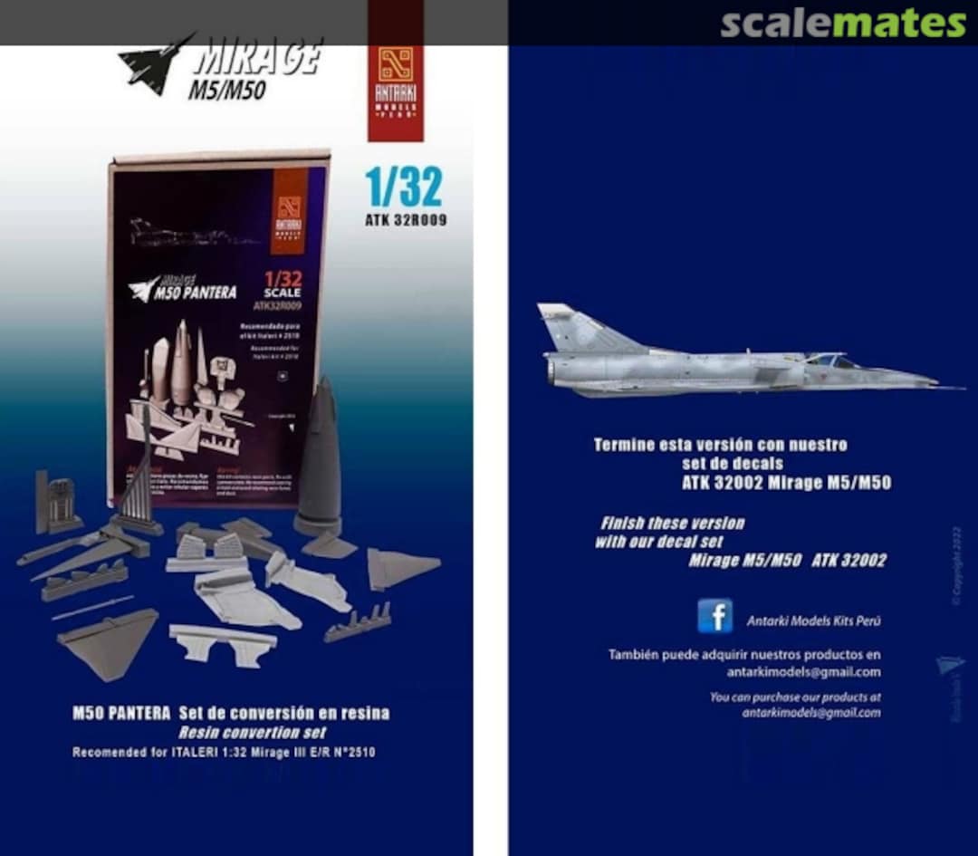 Boxart Mirage M50 PANTERA conversion set ATK32R009 Antarki Models