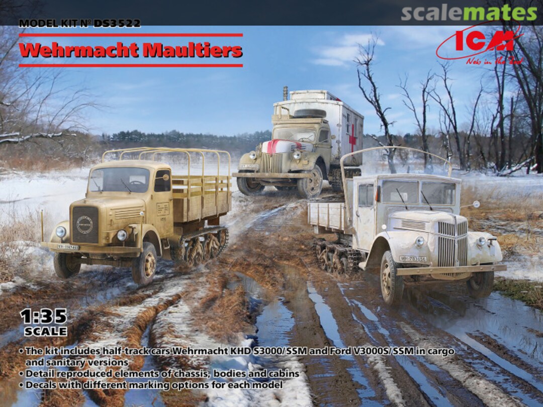 Boxart Wehrmacht Maultiers DS3522 ICM Boxart Wehrmacht Maultiers DS3522 ICM