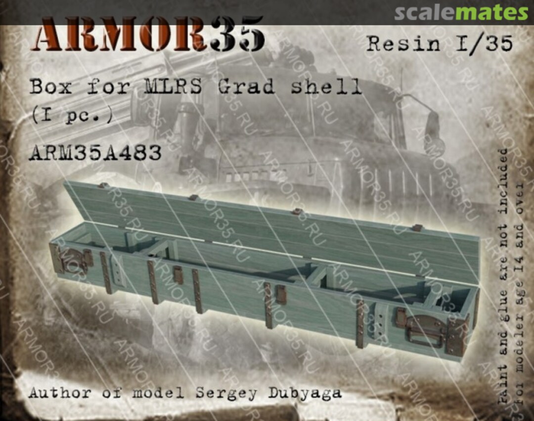 Boxart Box for MLRS Grad shell ARM35A483 Armor35 Boxart Box for MLRS Grad shell ARM35A483 Armor35