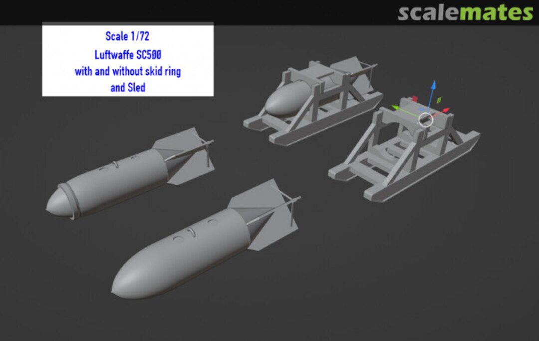 Boxart Luftwaffe SC500 with and without Skid Ring and Sled Fine Scale Resins Boxart Luftwaffe SC500 with and without Skid Ring and Sled Fine Scale Resins