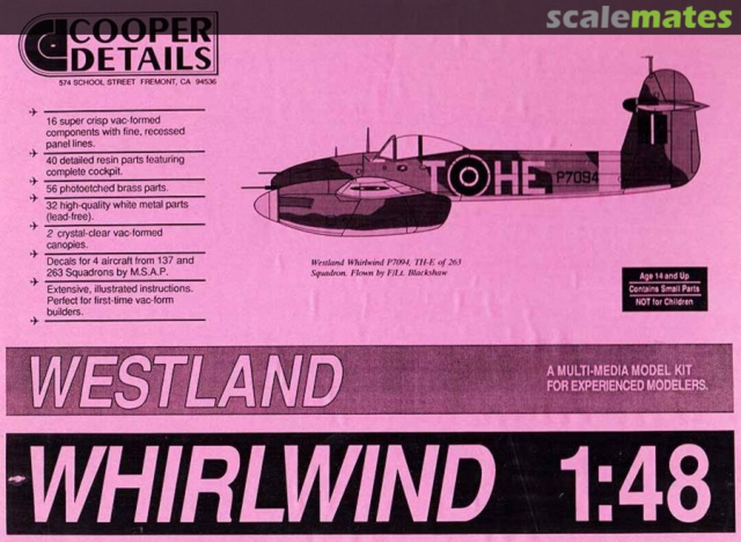 Boxart Westland Whirlwind CD4801 Cooper Details Boxart Westland Whirlwind CD4801 Cooper Details
