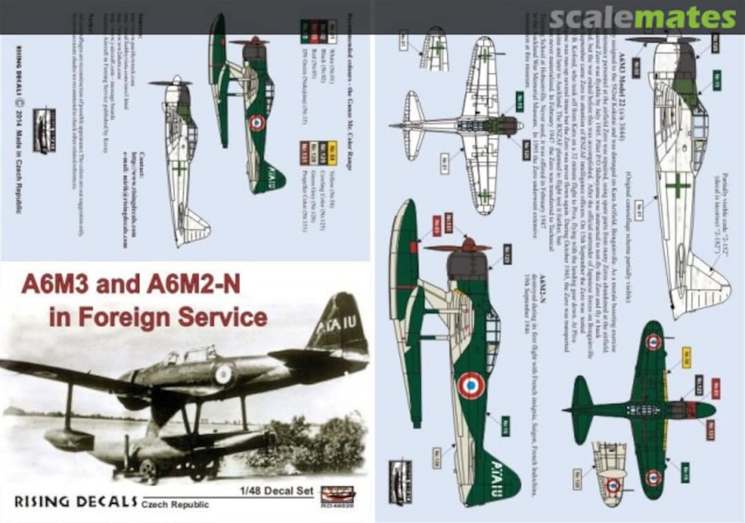 Boxart A6M3 and A6M2-N in Foreign Service 48-020 Rising Decals Boxart A6M3 and A6M2-N in Foreign Service 48-020 Rising Decals
