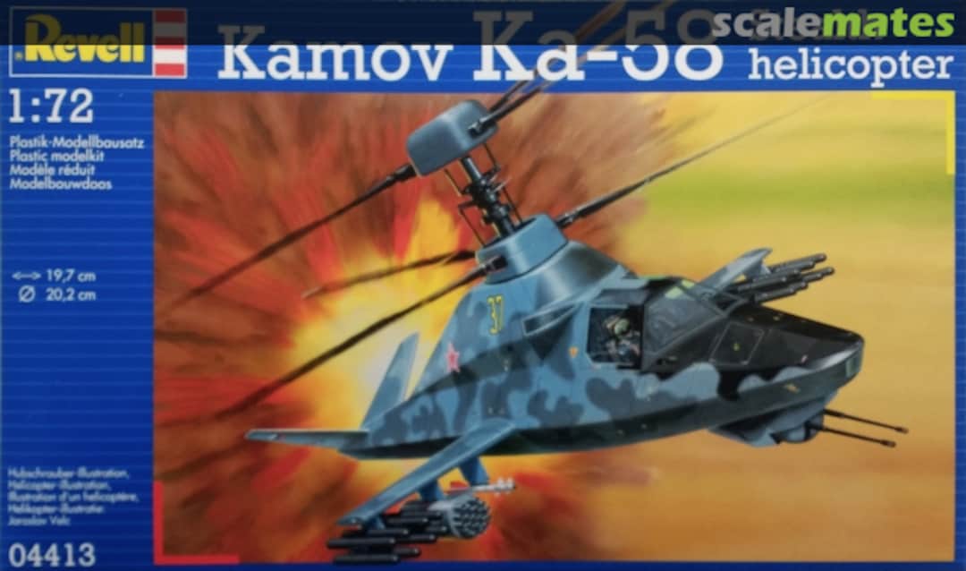Boxart Kamov Ka-58 Stealth helicopter 04413 Revell Boxart Kamov Ka-58 Stealth helicopter 04413 Revell