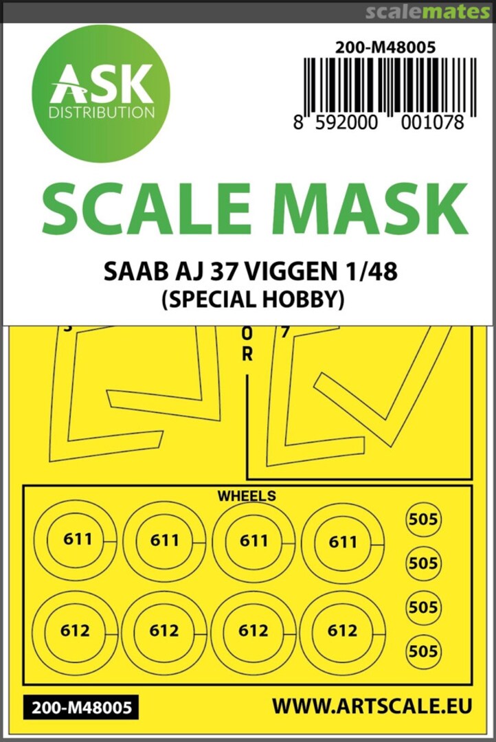 Boxart Saab AJ 37 Viggen 200-M48005 ASK Boxart Saab AJ 37 Viggen 200-M48005 ASK
