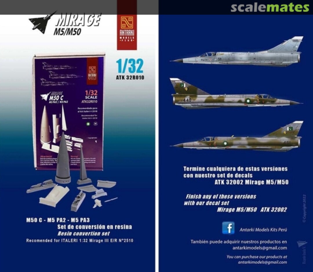 Boxart Mirage M50C / M5PA2 / M5PA3 conversion set ATK32R010 Antarki Models
