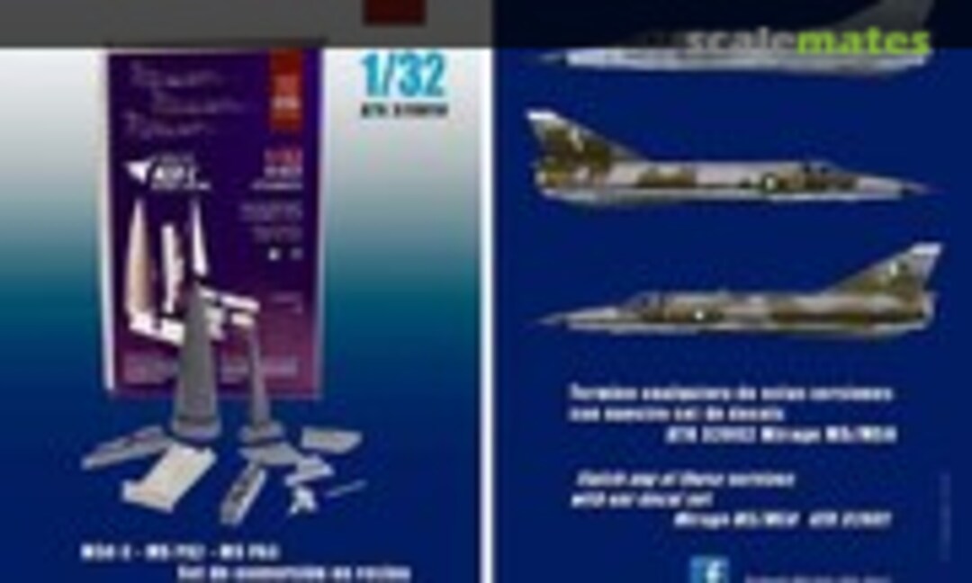 1:32 Mirage M50C / M5PA2 / M5PA3 conversion set (Antarki Models ATK32R010) ATK32R010