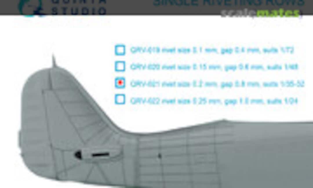 1:32 Single Riveting Rows (Black Color) Rivet size 0.2mm Gap 0.8mm (Quinta Studio QRV-021) QRV-021