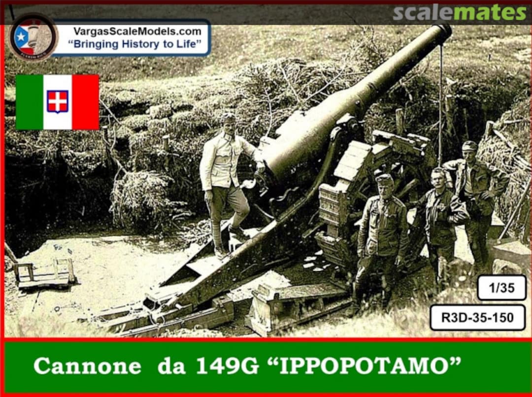 Boxart Cannone da 149G "Ippopotamo" R3D-35-150 Vargas Scale Models Boxart Cannone da 149G "Ippopotamo" R3D-35-150 Vargas Scale Models