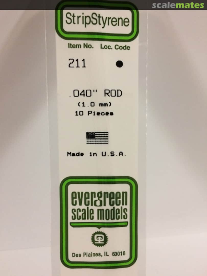 Boxart 0.040" Opaque White Polystyrene Rod 211 Evergreen Scale Models Boxart 0.040" Opaque White Polystyrene Rod 211 Evergreen Scale Models