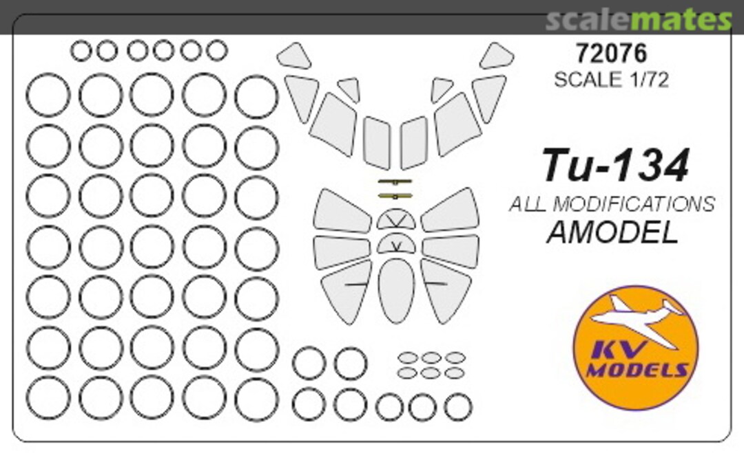 Boxart Tupolev Tu-134 72076 KV Models Boxart Tupolev Tu-134 72076 KV Models