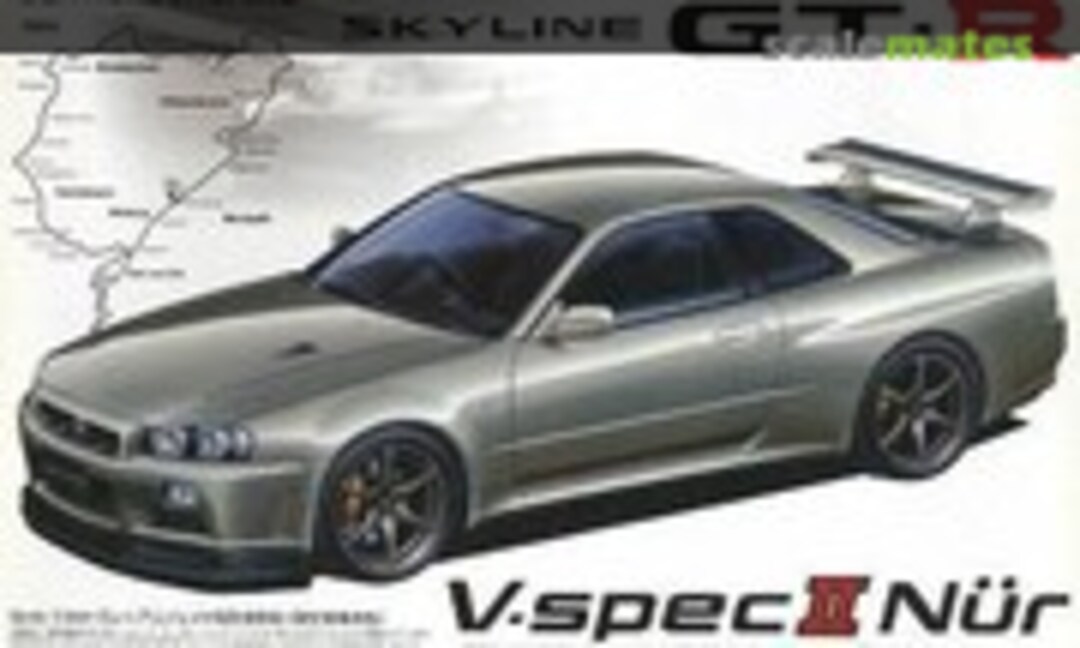 1:24 Skyline GT-R V-Spec II Nür (R34) (Aoshima 038512)