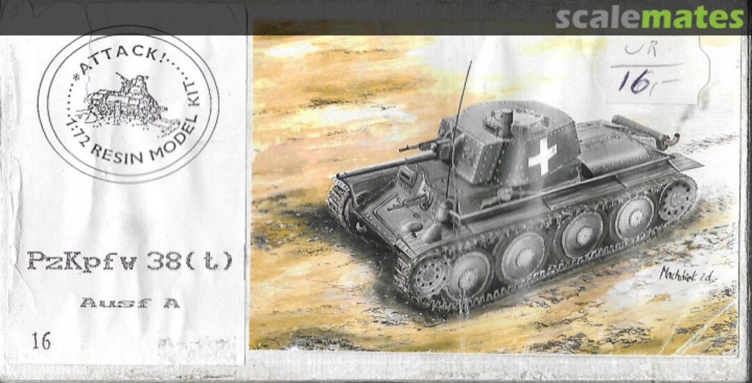Boxart PzKpfw 38 (t) Ausf A 16 Attack Hobby Kits