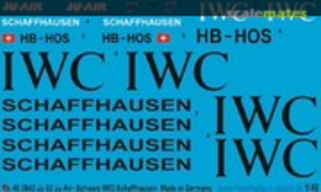 1:48 Ju 52/3m Ju Air IWC Schaffhausen (Peddinghaus-Decals 48 3643) 48 3643
