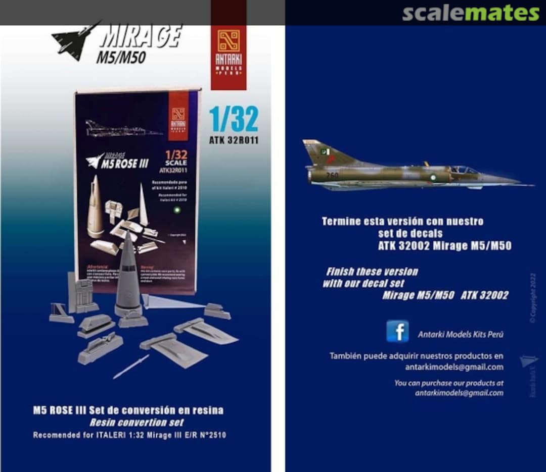 Boxart Mirage M5 ROSE III conversion set ATK32R011 Antarki Models Boxart Mirage M5 ROSE III conversion set ATK32R011 Antarki Models