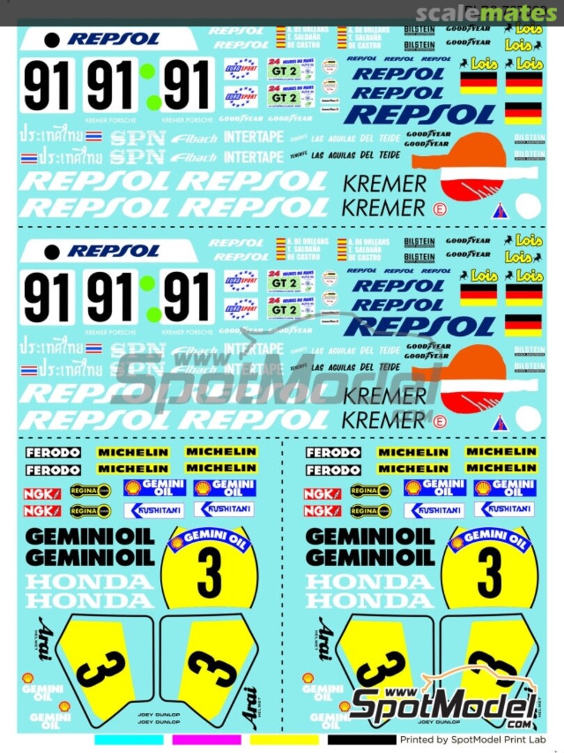 Boxart Porsche 911 GT2 993 Repsol + Honda RC30 PLB2-787669 Print Lab Decals Boxart Porsche 911 GT2 993 Repsol + Honda RC30 PLB2-787669 Print Lab Decals