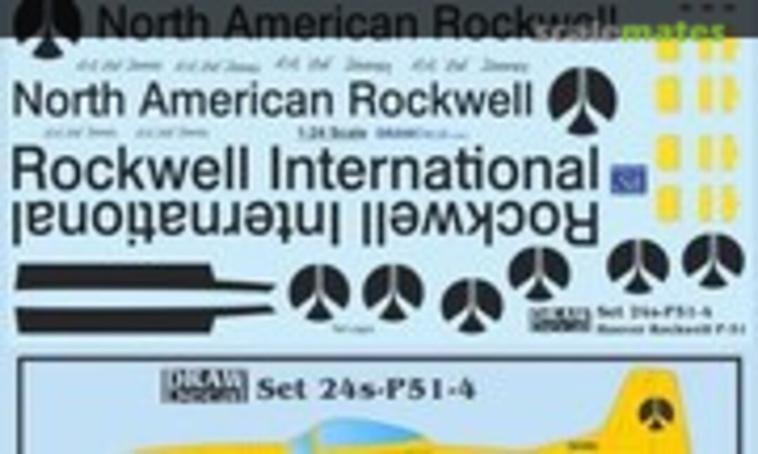 1:24 Hoover Rockwell P-51D (Draw Decal 24-P51-4) 24-P51-4
