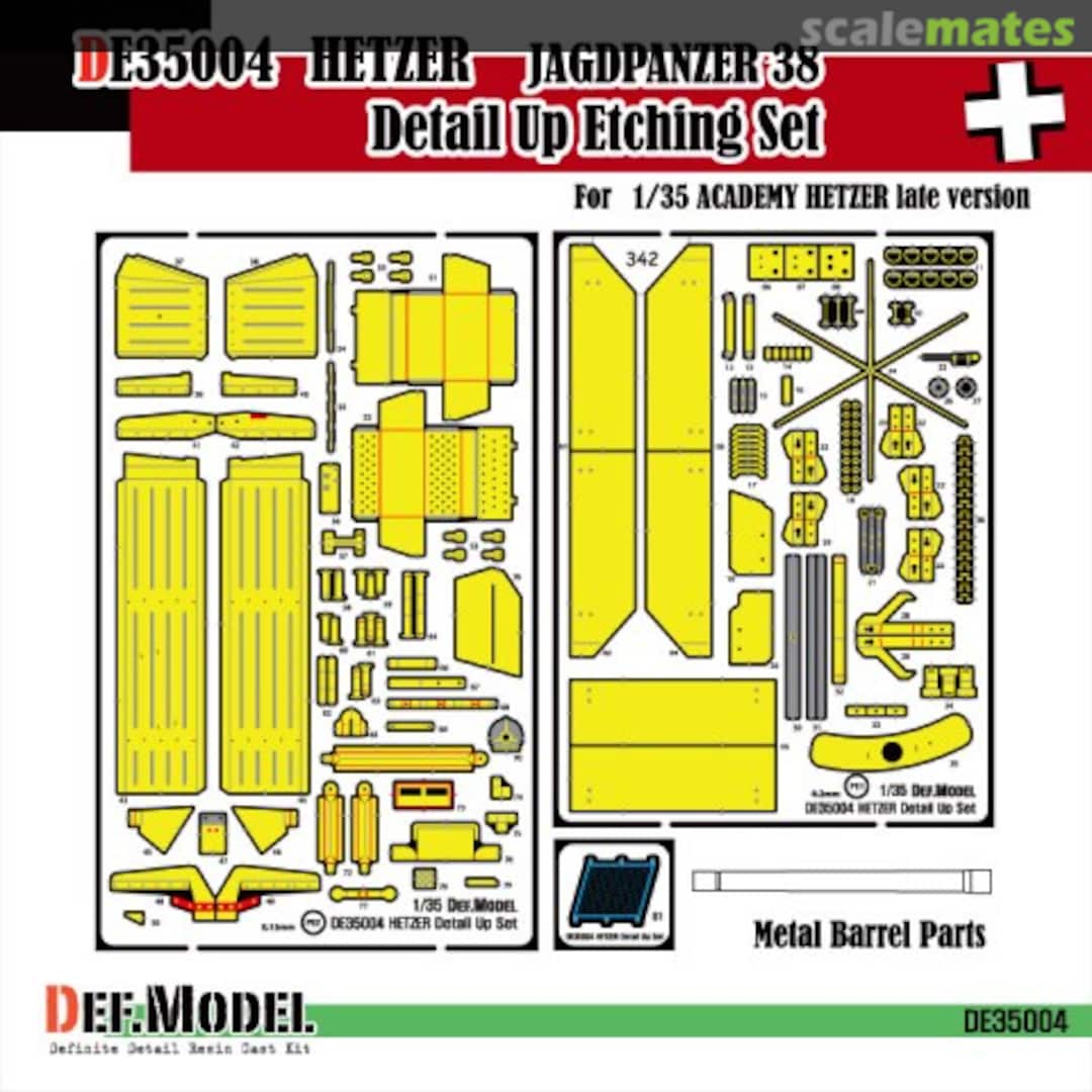 Boxart Hetzer late version PE detail up set DE35004 Def.Model Boxart Hetzer late version PE detail up set DE35004 Def.Model