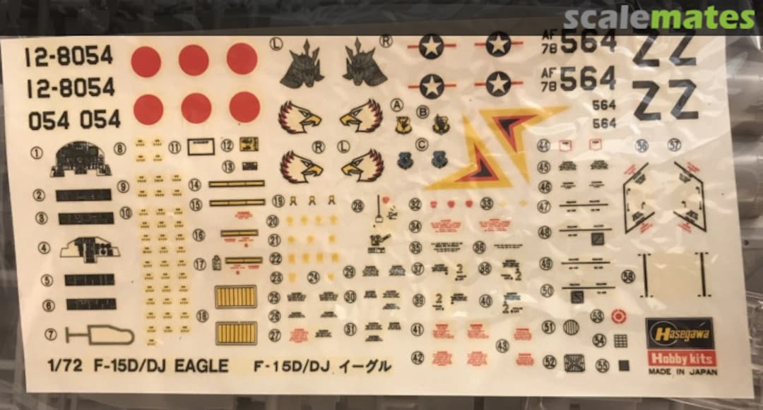 Contents F-15D/DJ Eagle 807 Hasegawa Contents F-15D/DJ Eagle 807 Hasegawa