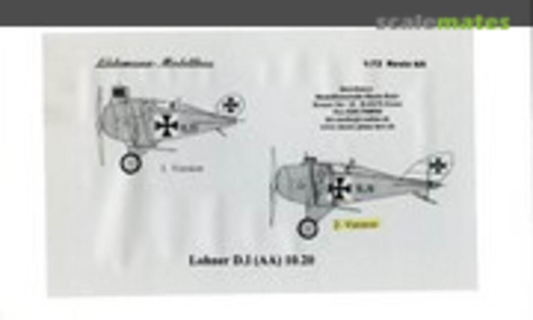 1:72 Lohner D.I (AA) 10.20 (2 Versionen) (Lüdemann-Modellbau LR74) LR74