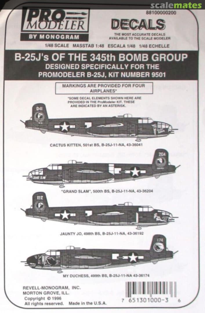 Contents B-25J Mitchells of the 345th Bomb Group 88100000200 Pro Modeler Contents B-25J Mitchells of the 345th Bomb Group 88100000200 Pro Modeler