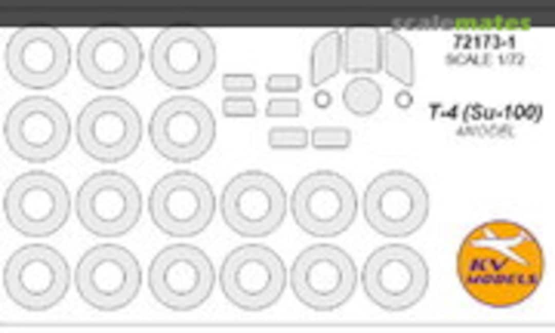 1:72 Sukhoi Т-4 (SU-100) + masks for disks and wheels (KV Models 72173-1) 72173-1