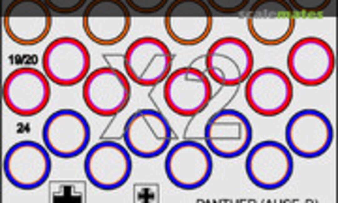 1:35 Wheels template T-V Panther (KAV models KAV M35 007) KAV M35 007